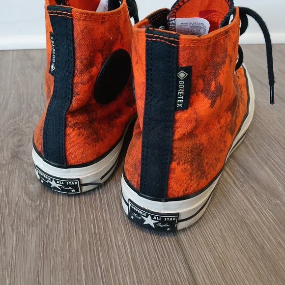 Converse Men's 9.5 Chuck 70 Gore-Tex GTX Orange Waterproof High Top Sneakers EUC - Picture 2 of 10